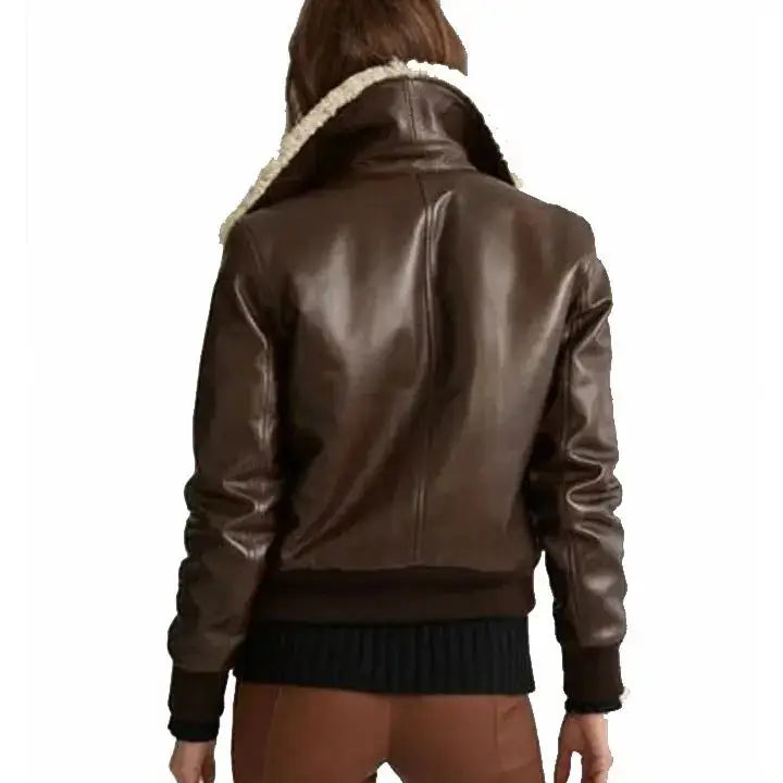 Women’s Shearling Aviator Leather Vest