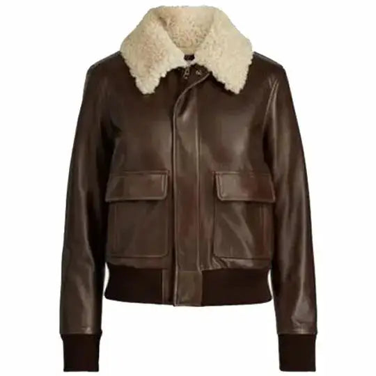 Women’s Shearling Aviator Leather Vest