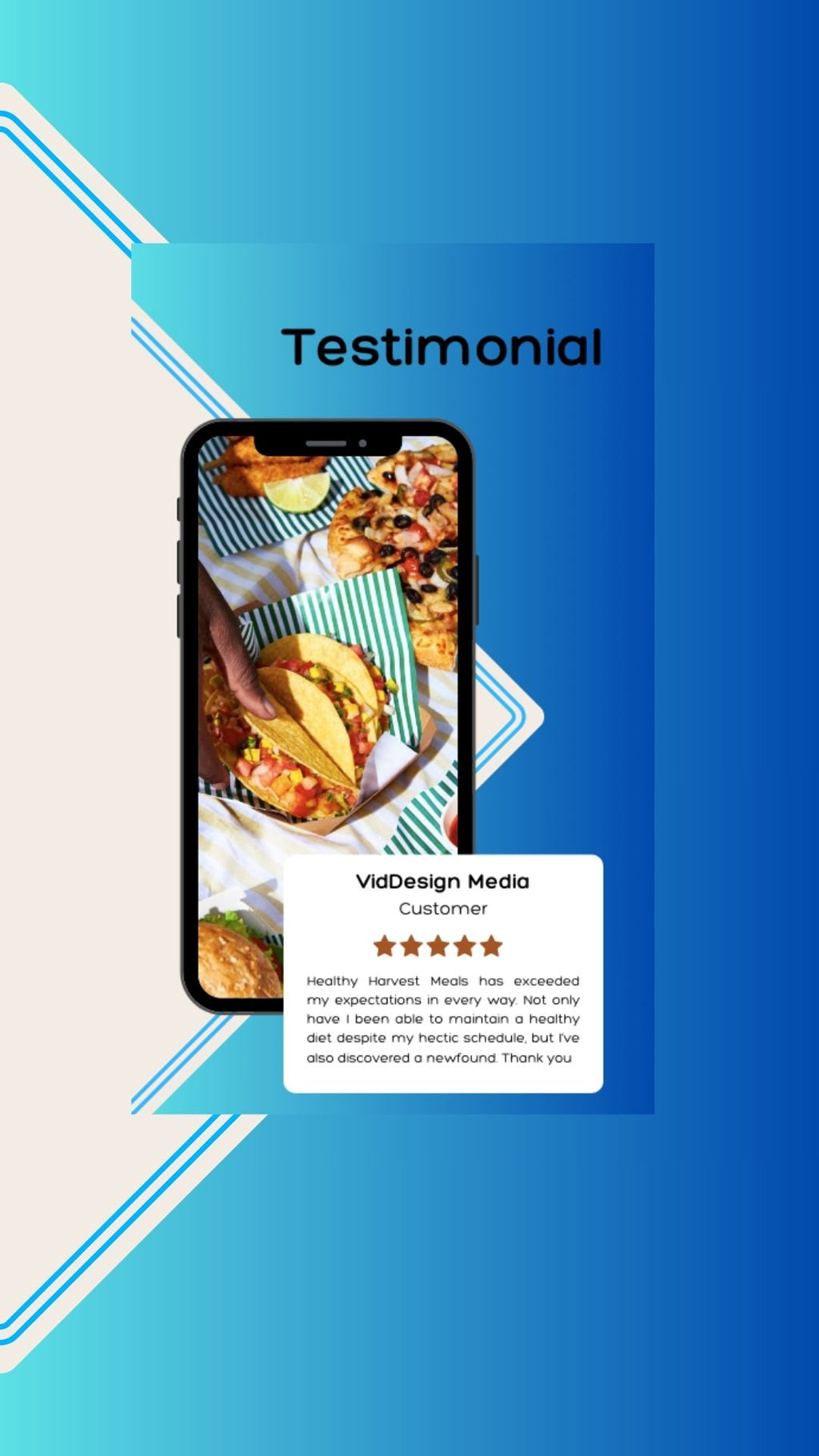 Linear Gradient Customer Testimonial JPeg and Mp4 Digi Download
