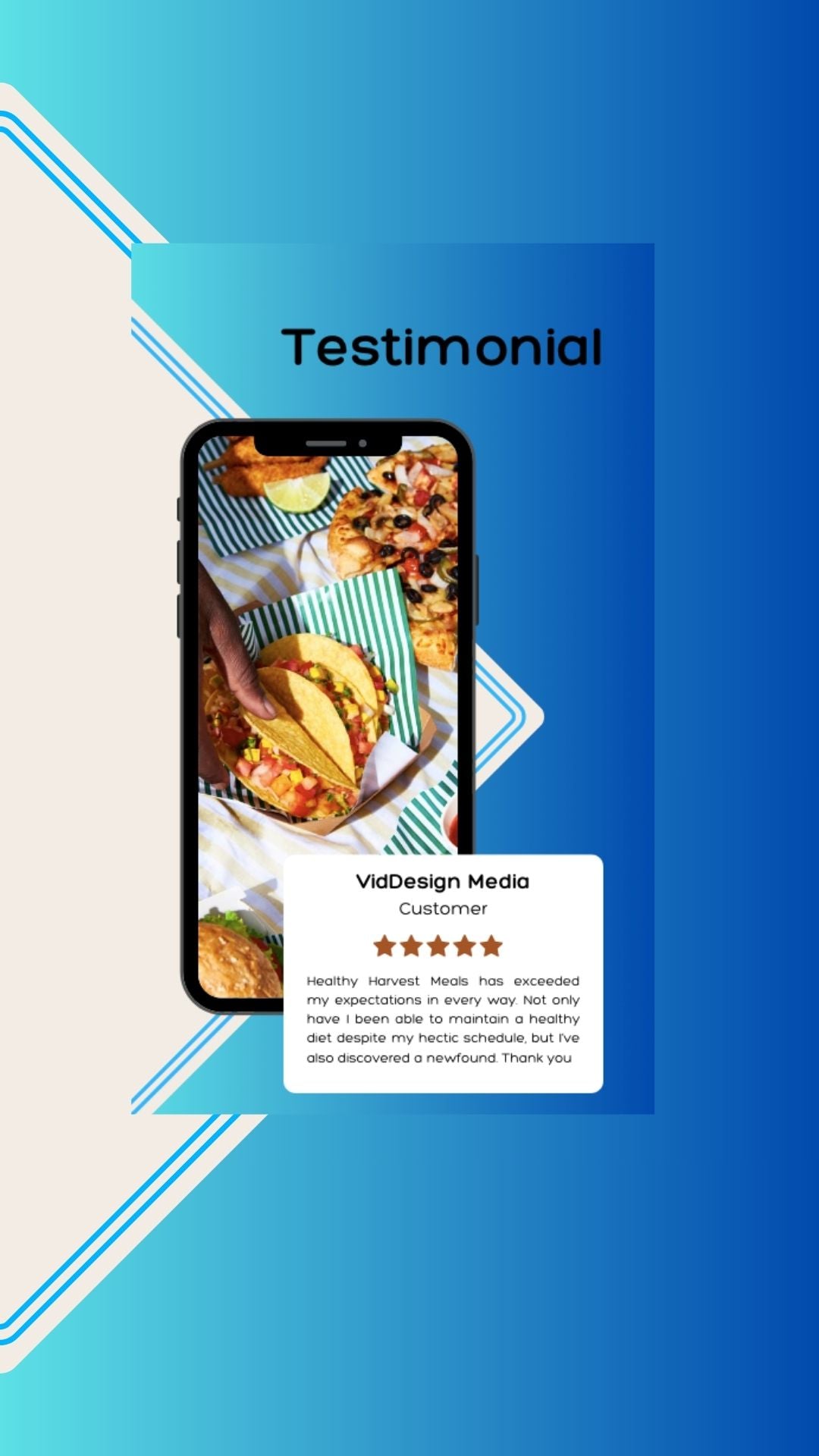 Linear Gradient Customer Testimonial JPeg and Mp4 Digi Download