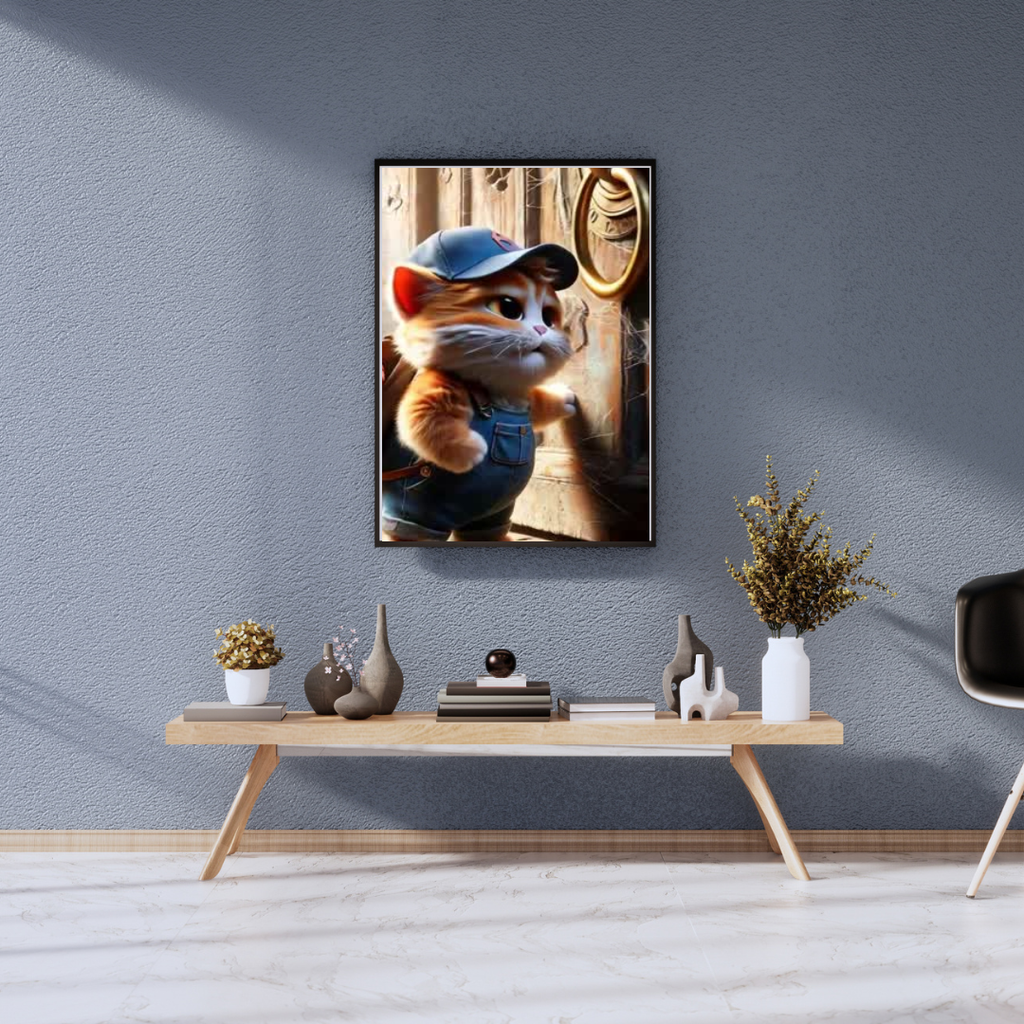 Anthropomorphic kitten: Wall Art Print