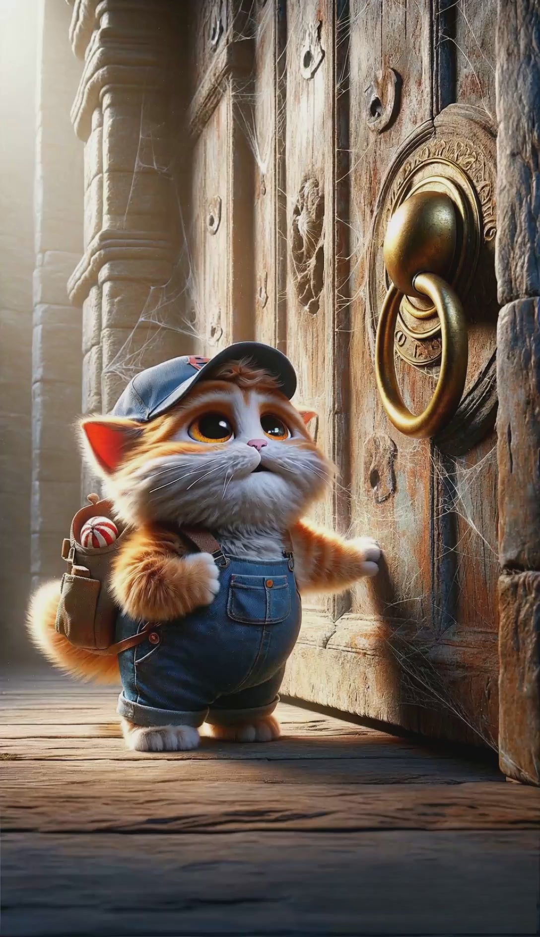 Anthropomorphic kitten: Wall Art Print